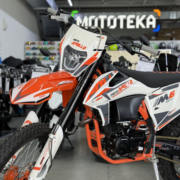 Мотоцикл кроссовый / эндуро Moto Apollo (Мото Аполло) M6 300 EFI (175FMN PR5) белый | Мототека