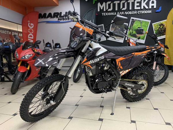 Мотоцикл кроссовый / эндуро Avantis (Авантис) Enduro 300 Carb PRO Exclusive (CBS300/174MN - 3 Design KTM черный) ARS с ПТС | Мототека